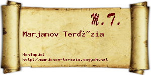 Marjanov Terézia névjegykártya